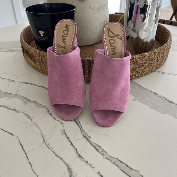 Sam Edelman Suede Heels-  Soft lilac Sz 7.5 - Picture 8 of 8